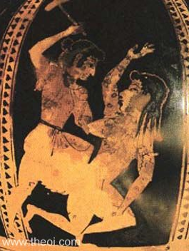 Dike_battling_Adikia_(Injustice)_Athinian_red-figured_Amphora,_6th_century_BCE